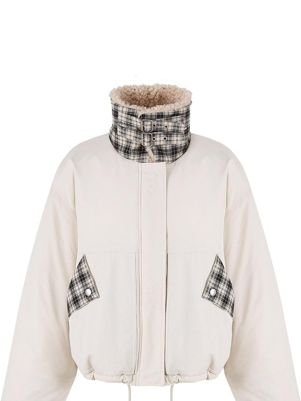 fano Insulated Korean Commuter Loose Fit Zipper Front Women Mint Puffer Jackets