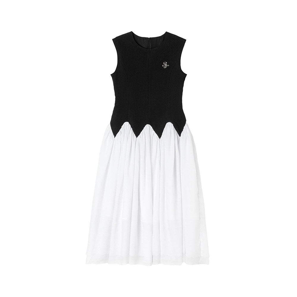 ikyou_Office_Minimal_3D_Detail_A_Line_Sleeveless_Round_Neck_Black_White_Maxi_Dresses_MISSTT