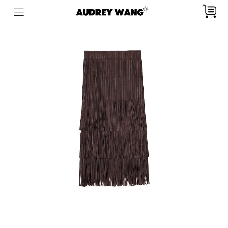 audreyyang_Hand_Pleated_Tiered_Fringe_Mid_Waist_Casual_Women_Polyester_Midi_Skirts_MISSTT