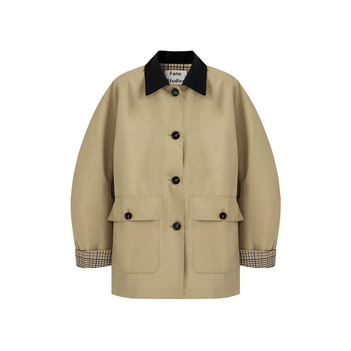 fano_Patchwork_Plaid_Oversized_Street_Mid_Length_Cotton_Blend_Women_Trench_Coats_MISSTT