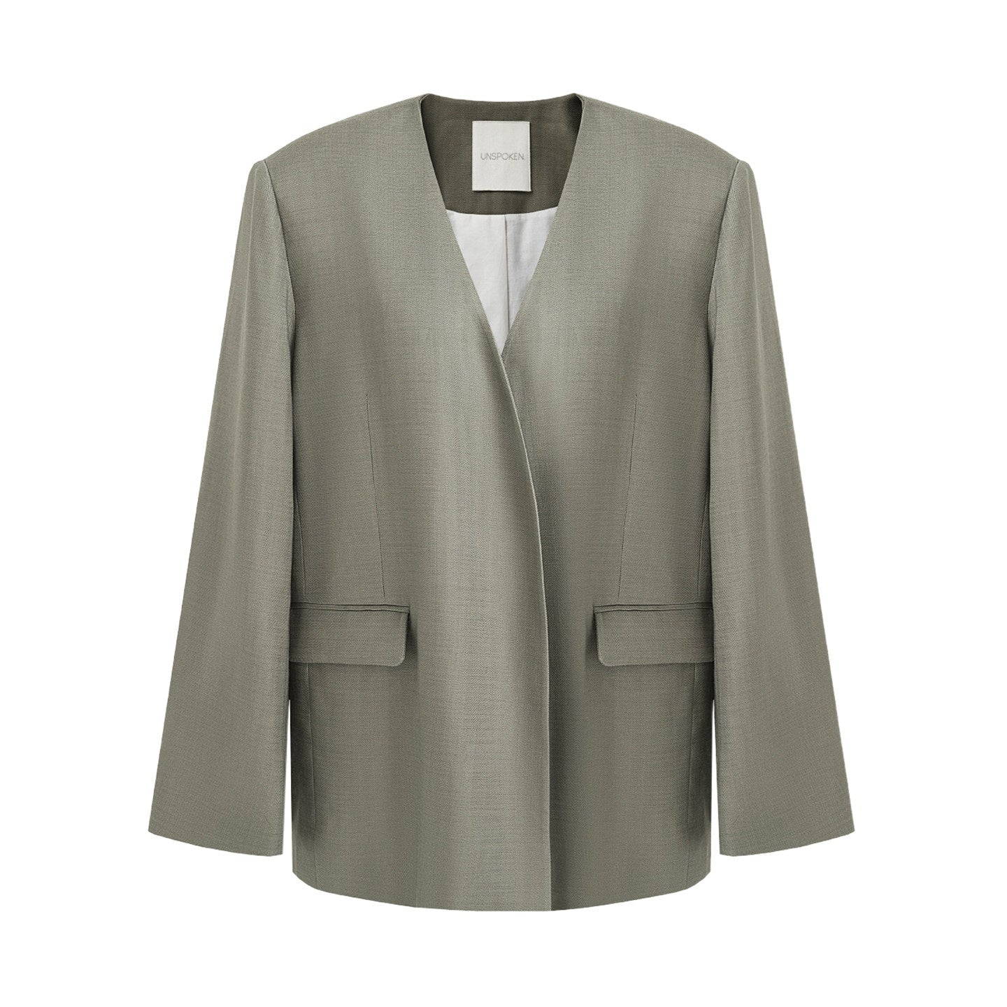 unspoken_Lightweight_Stretch_Office_Vneck_Blazer_Striped_High_Waist_Top_&_Skirt_Sets_MISSTT