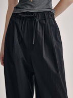 fano High Waist Tailored Minimalist Commuter Nylon Blend Pockets Straight Pants