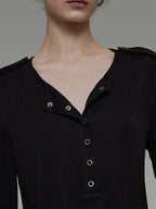 unspoken Breathable Skin Friendly Minimal Slim Fit Button Women Office Knitwear Cardigans