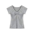 fano_V-neck_Drawstring_Cotton_Blend_Minimal_Straight_Women_Short_Sleeve_T-Shirts_MISSTT