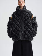audreyyang 90 Percent Duck Down Thick Warm Casual Diamond Quilted Women Zipper Down Jackets