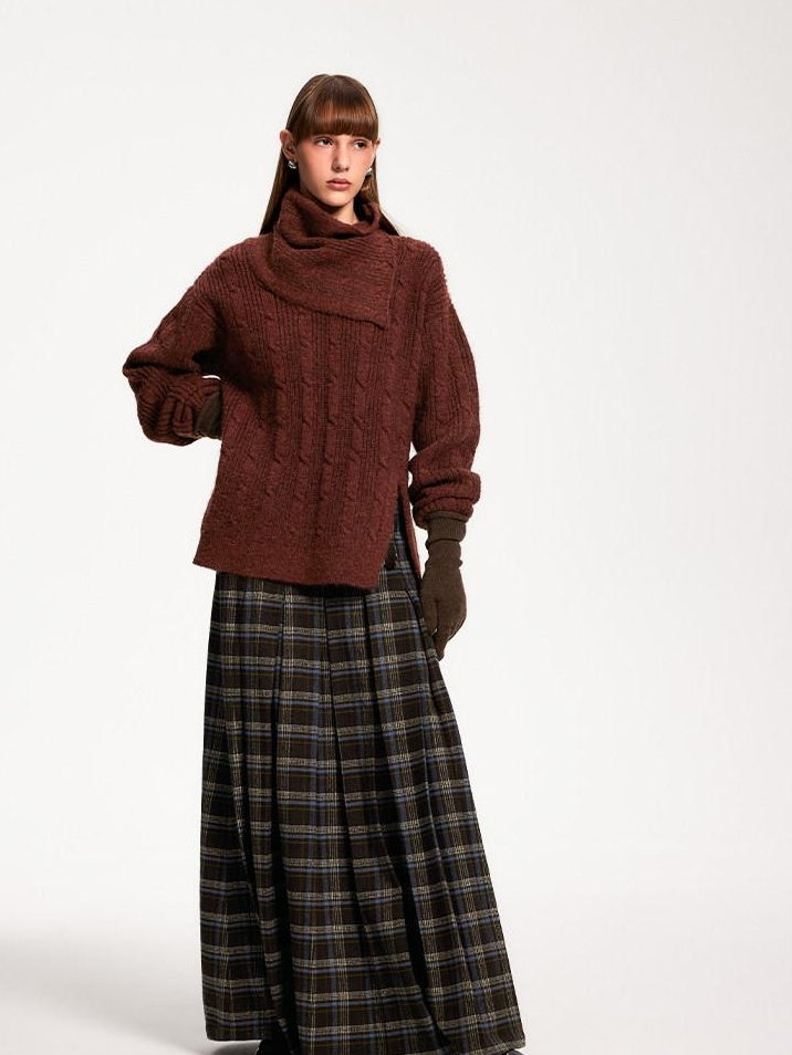 someone sometimes Vintage Red Turtleneck Commuter Pullover Knitwear Acrylic Wool Sweaters