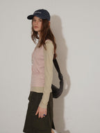 Lofi choose Slim Fit Commuter Round Neck Women Khaki Green Light Gray Long Sleeve T-Shirts