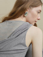 someonesometimes Slim Stretch Office Patchwork Two Piece Women Heather Gray Top & Skirt Sets