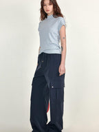 fano Stretch Slim Korean Commuter Mock Neck Women Short Sleeve T-Shirts