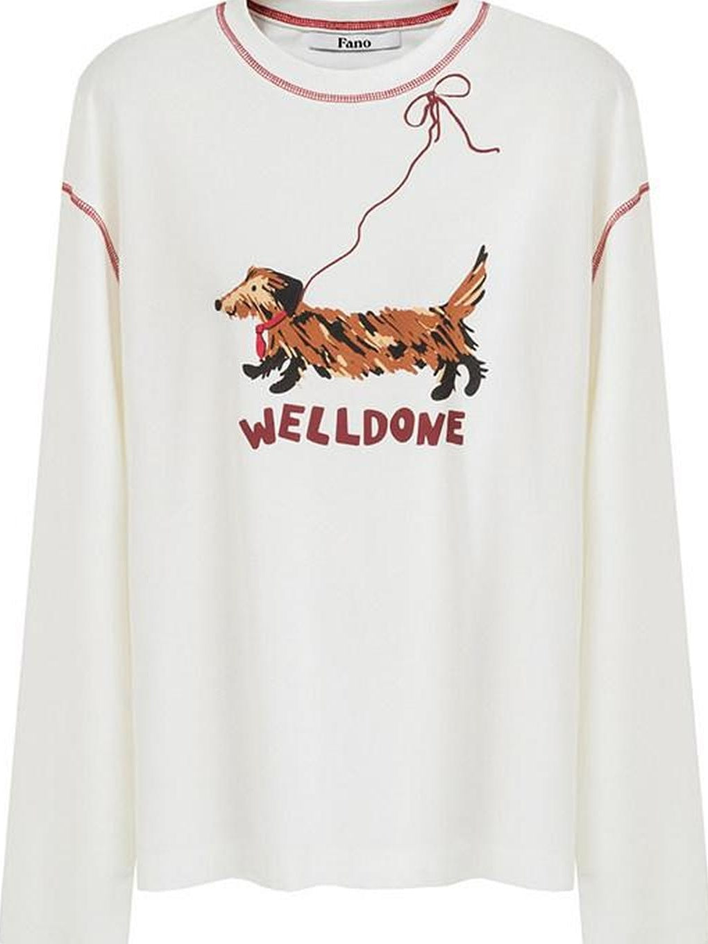 fano Lyocell Stretch Loose Korean Commuter Round Neck Printed Long Sleeve T-Shirts