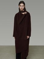 unspoken 100 Percent Sheep Wool Mid Length Relaxed Minimalist Workwear Wool Coats