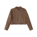 ikyou_Durable_Vintage_Slim_3D_Embellished_Stand_Collar_Zip_Brown_Women_Cropped_Jackets_MISSTT