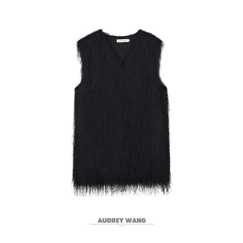audreyyang_Polyester_V-neck_Mid_Length_Loose_Fit_Single_Wear_Women_Casual_Vests_MISSTT