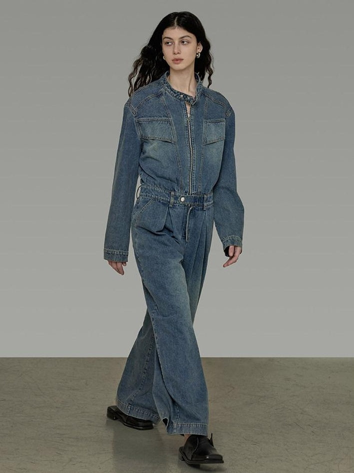 unspoken High Waisted Wide Leg Cotton Blend Office Commuter Blue Top & Pants Sets