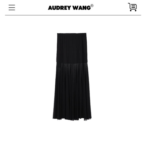 audreyyang_Beaded_V-neck_Vest_Mid_Length_Skirt_Office_Women_Black_Top_&_Skirt_Sets_MISSTT
