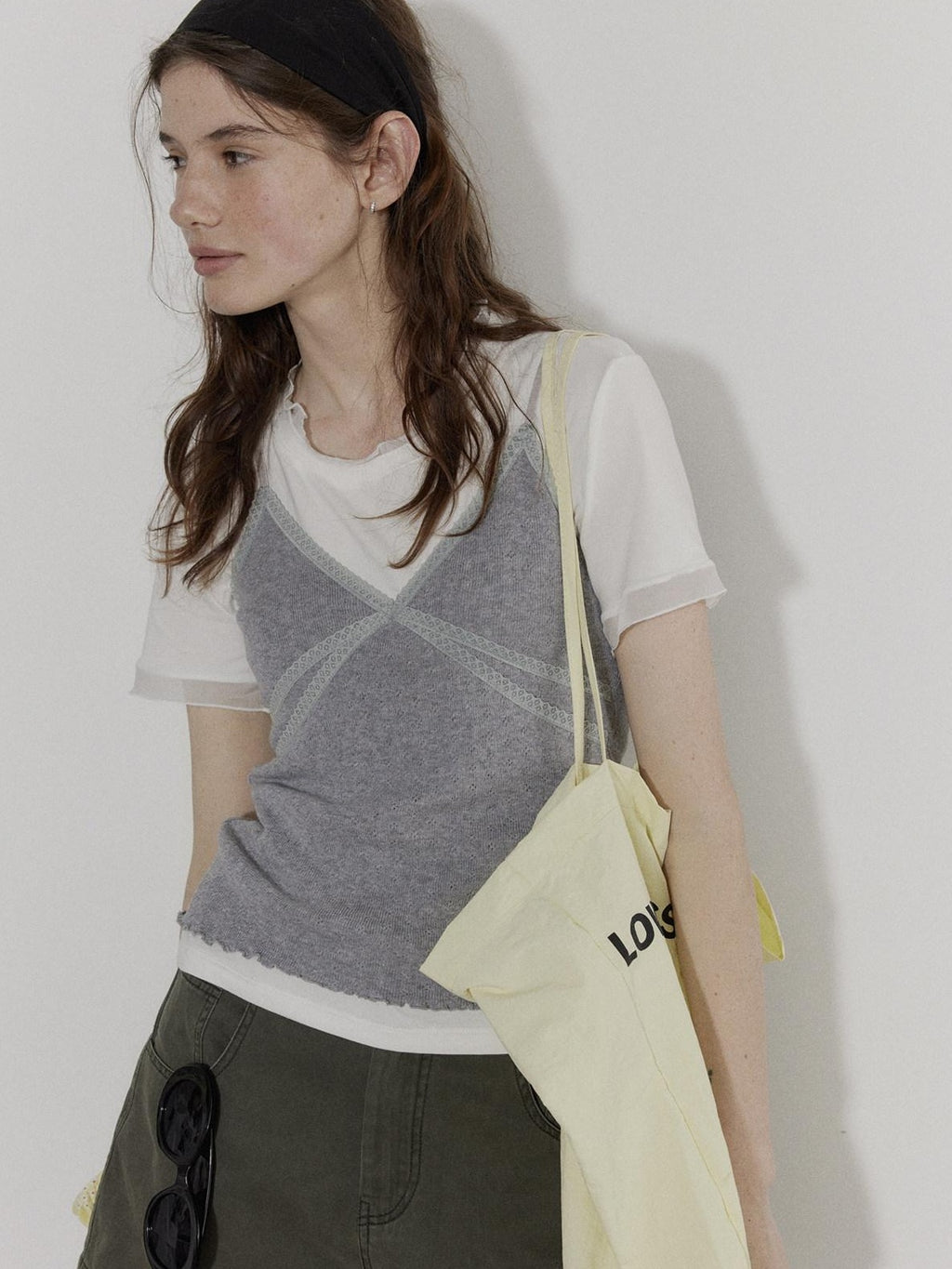 Lofi choose Breathable Round Neck Loose Fit Commuter White Short Sleeve T-Shirts