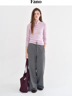 fano Fleece Lined Breathable Sport Straight Leg Women Heather Gray Sweatpants