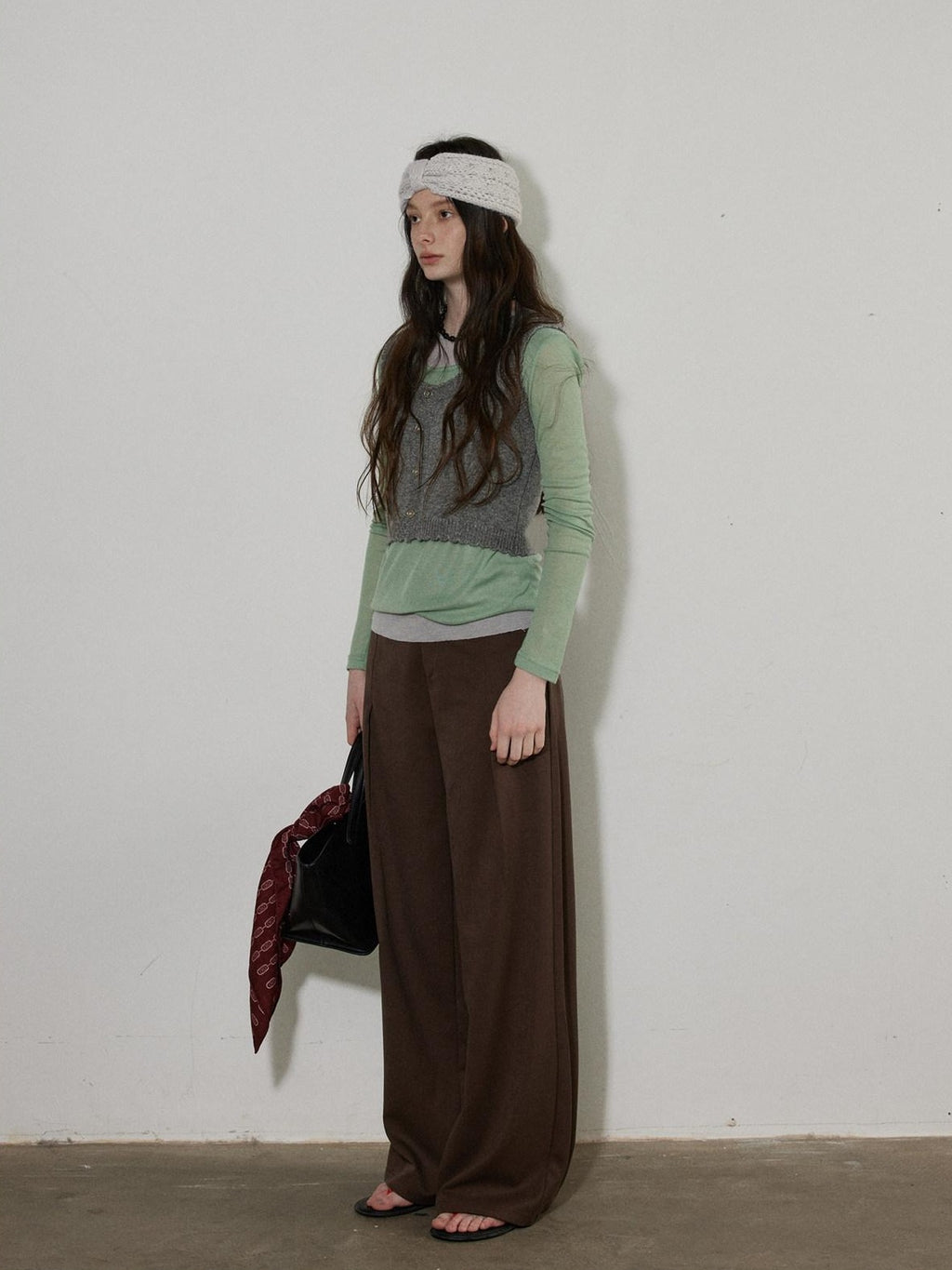 Lofi choose Breathable Oversized Commuter Office Top Green Brown Long Sleeve T-Shirts