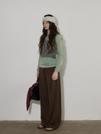 Lofi choose Breathable Oversized Commuter Office Top Green Brown Long Sleeve T-Shirts
