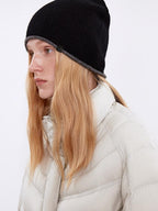 fano Cozy Wool Minimalist Knit Round Top Unisex Everyday Dark Gray Beanies