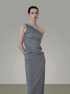 unspoken Slim Viscose Long Sleeve Minimal Commuter Women Workwear Top & Skirt Sets
