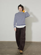 Lofi choose Acrylic Cotton Soft Striped Loose Fit Pullover Commuter Style Women Sweaters