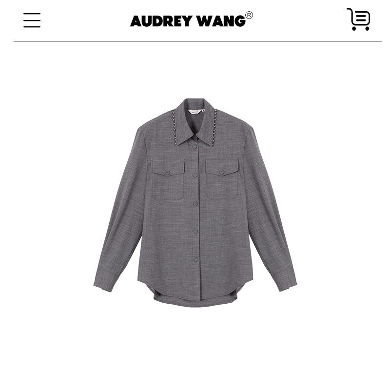 audreyyang_Original_Relaxed_Collared_Cardigan_Long_Sleeve_Women_Polyester_Wool_Blouses_MISSTT