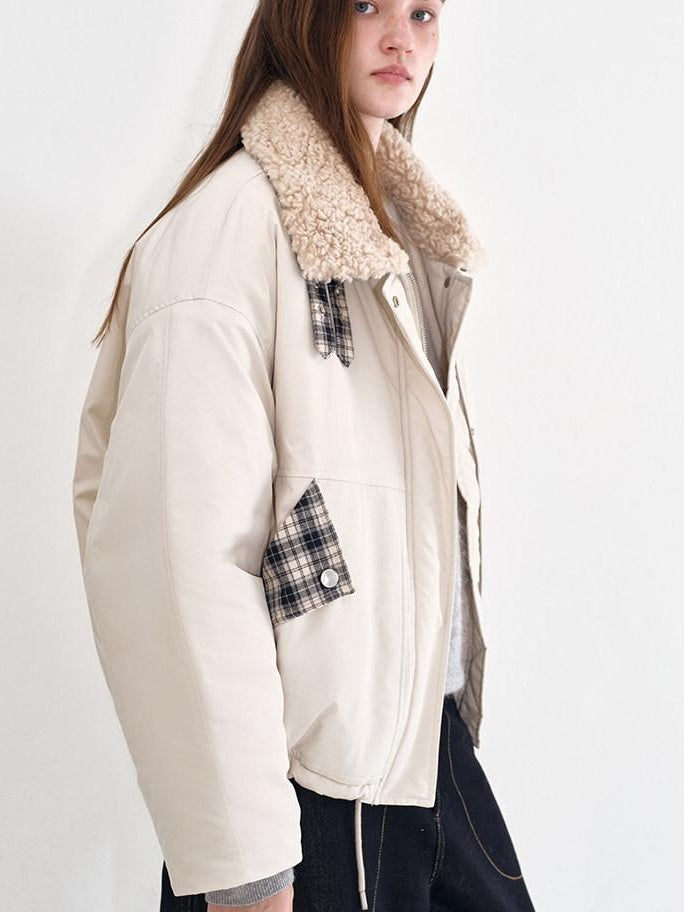 fano Insulated Korean Commuter Loose Fit Zipper Front Women Mint Puffer Jackets