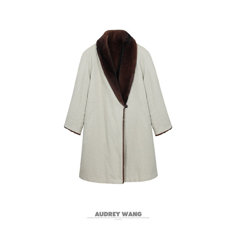 audreyyang_Warm_Thick_Lapel_Patchwork_Slavic_Loose_Fit_For_Women_Faux_Fur_Almond_Long_Coats_MISSTT
