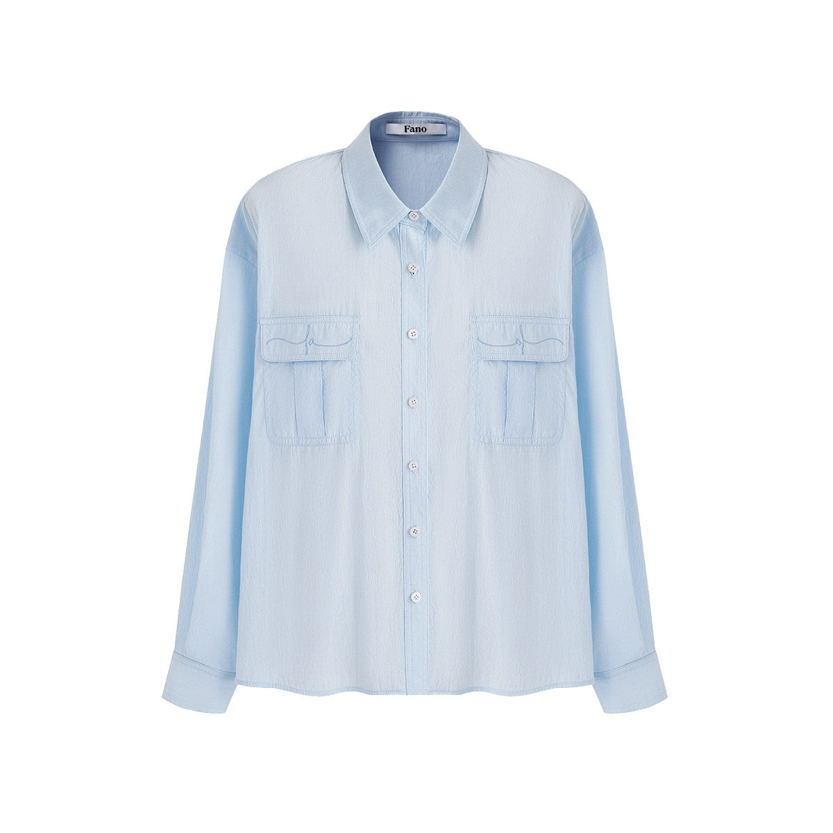 fano_Breathable_Lyocell_Korean_Oversized_Collared_Long_Sleeve_Women_Blue_Shirts_MISSTT