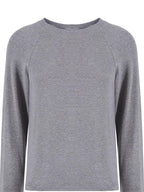 fano Viscose Cotton Blend Loose Casual Knit Round Neck Women Long Sleeve T-Shirts