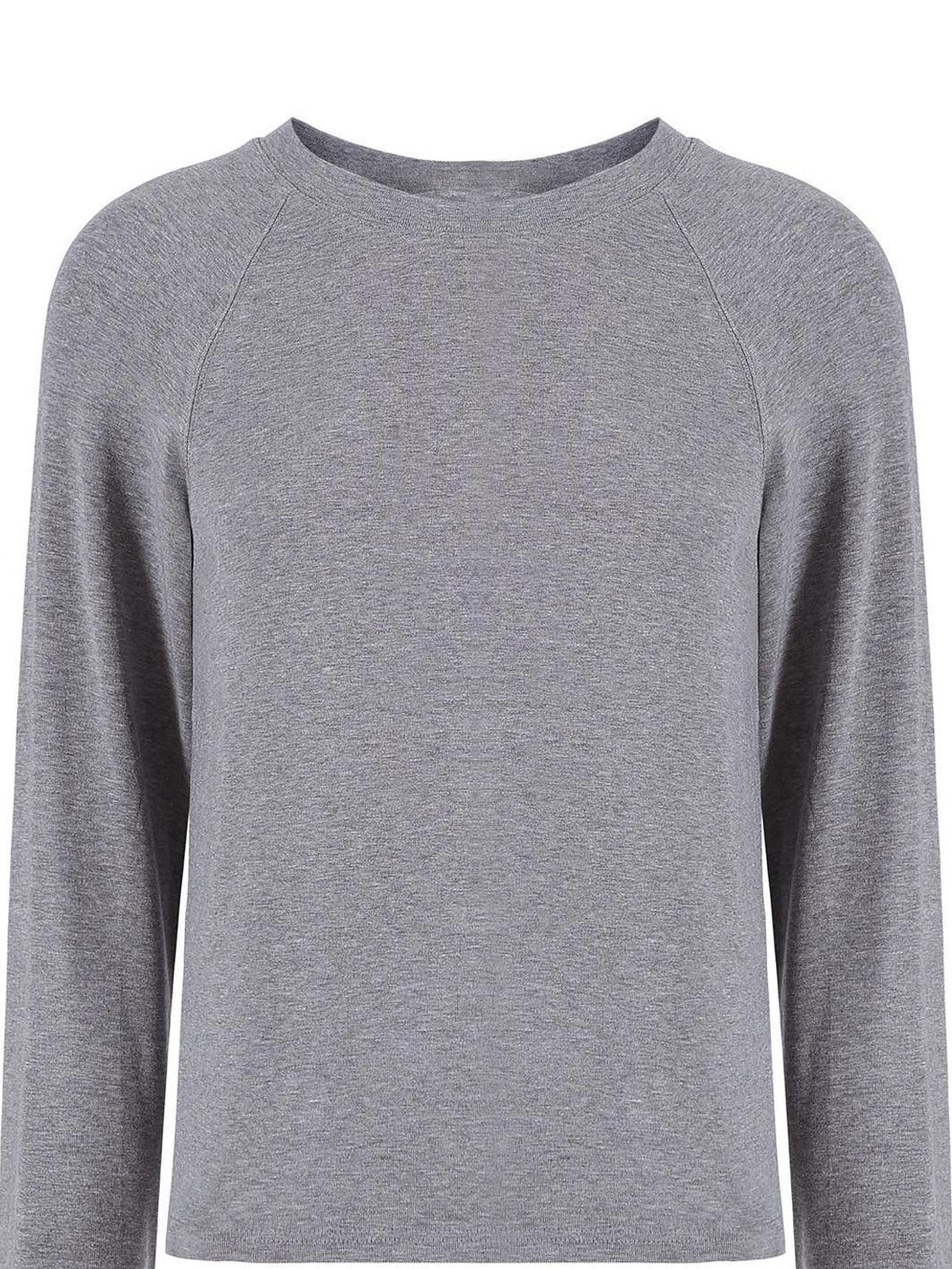 fano Viscose Cotton Blend Loose Casual Knit Round Neck Women Long Sleeve T-Shirts