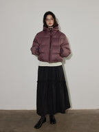 Lofi choose 90 Percent White Duck Down Warm Loose Hooded Short Casual Zipper Down Jackets