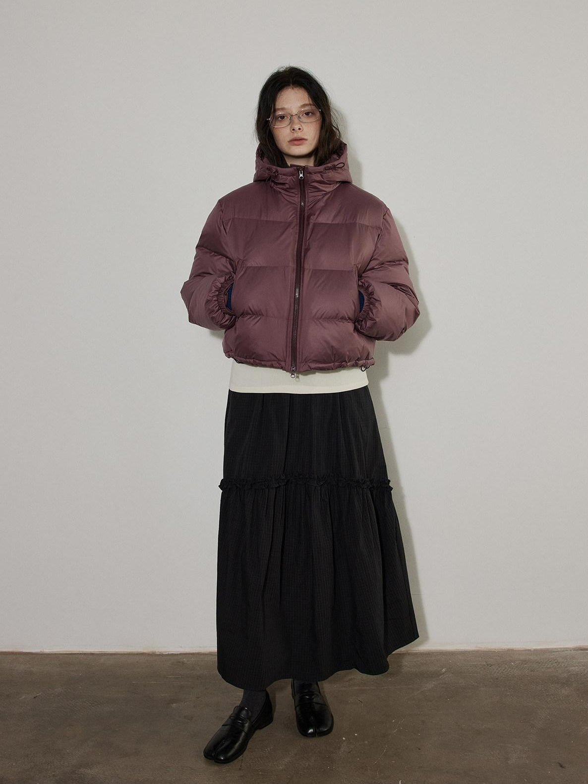 Lofi choose 90 Percent White Duck Down Warm Loose Hooded Short Casual Zipper Down Jackets