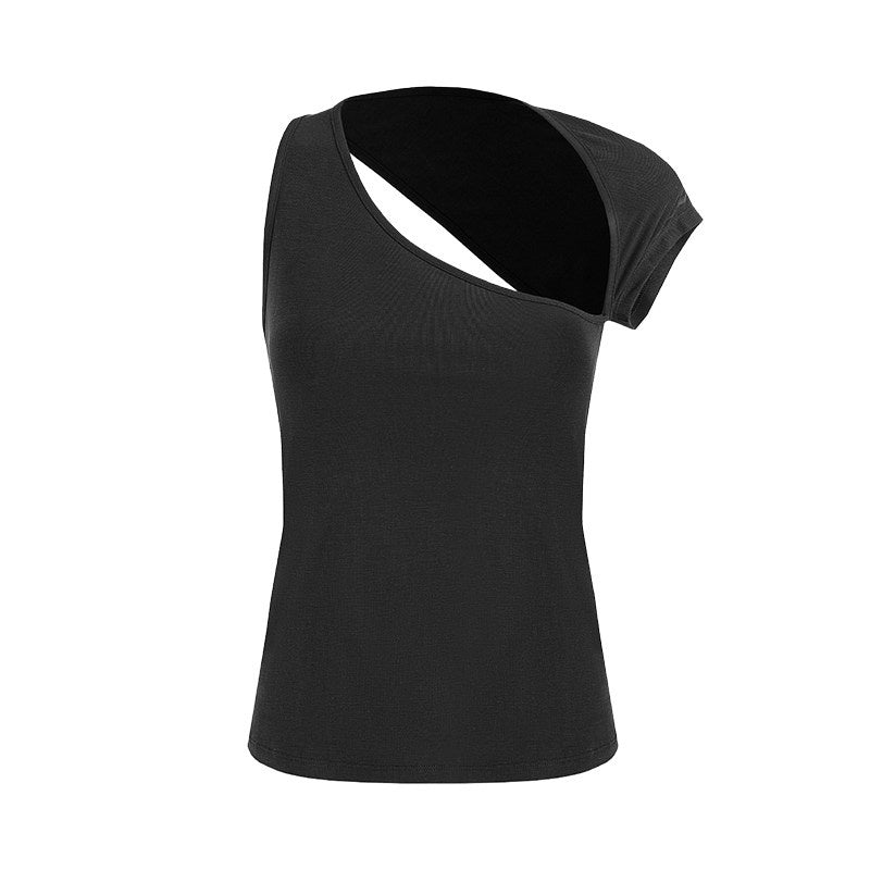 unspoken_Soft_Lyocell_Asymmetric_Neck_Fitted_Stone_Green_Off_Shoulder_Crop_Tops_MISSTT
