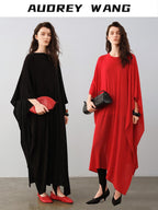 audreyyang Lyocell Wool Blend Loose Sleeveless Pullover Stirrup Leggings Top & Pants Sets