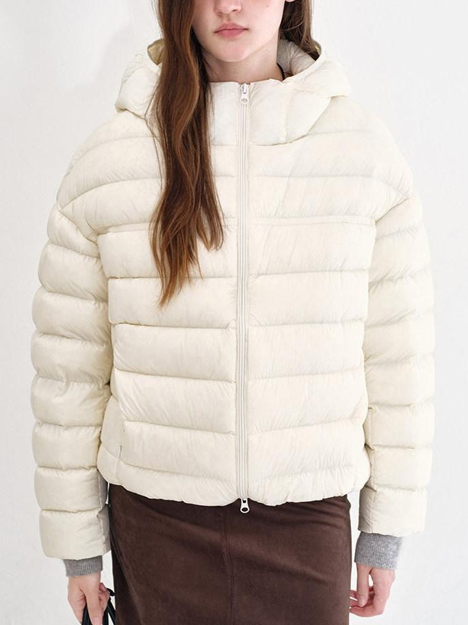 fano Ultra Warm 90 Percent White Duck Down Loose Hooded Unisex Down Jackets