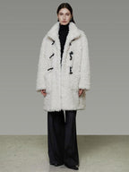 unspoken Warm Stand Collar Loose Mid Length Minimal Commuter Women Polyester Long Coats