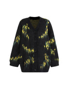 unspoken Warm V-neck Button Closure Loose Fit Commuter Knit For Women Cardigans