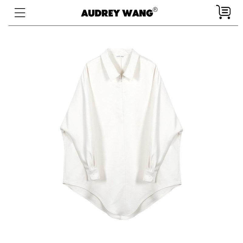 audreyyang_Wrinkle_Resistant_Minimalist_Loose_Fit_Turn_Down_Collar_Women_Polyester_Shirts_MISSTT