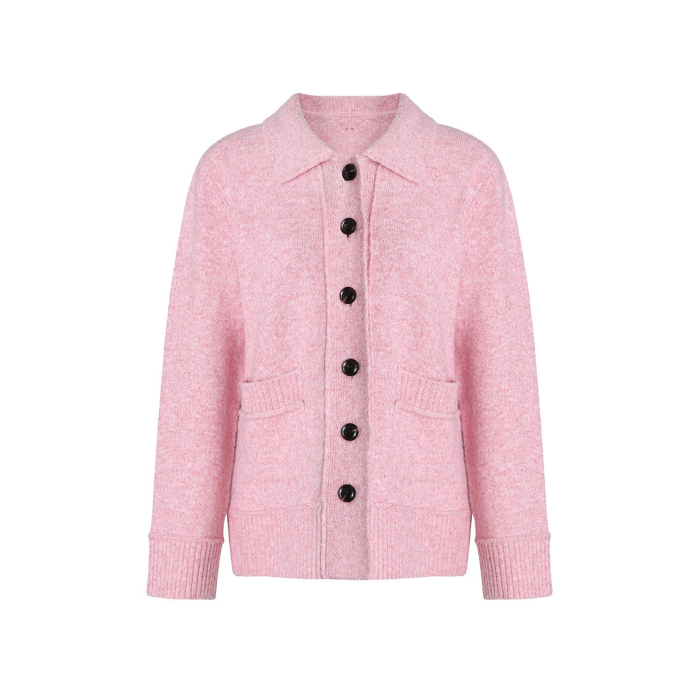 fano_Thermal_Warm_Soft_Knit_Single_Button_Relaxed_Fit_Office_Pink_Cardigans_MISSTT