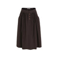 fano_Soft_100_Percent_Cotton_Aline_Mid_Waist_Flowy_Korean_Plain_Brown_Maxi_Skirts_MISSTT