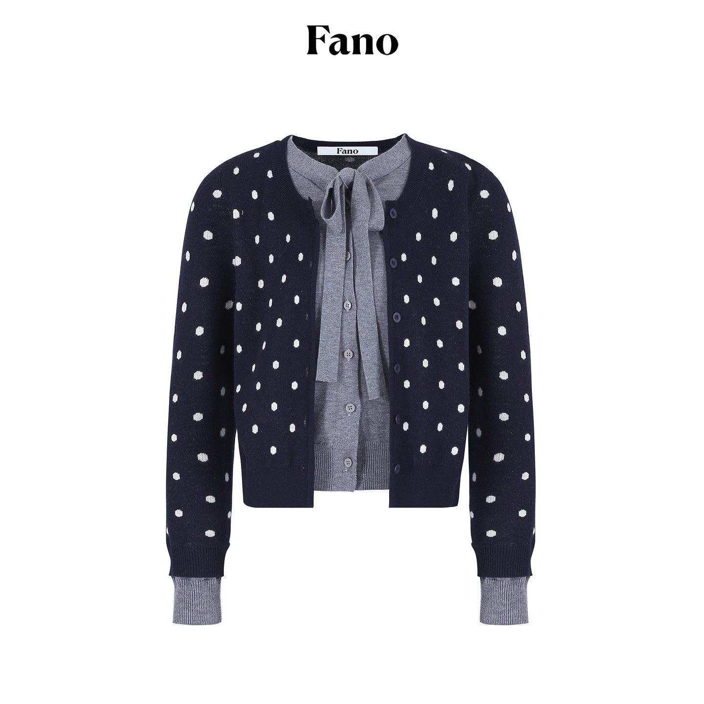 fano_Slim_Fit_Polka_Dot_Button_Front_Long_Sleeve_Women_Knitwear_Tops_Cardigans_MISSTT