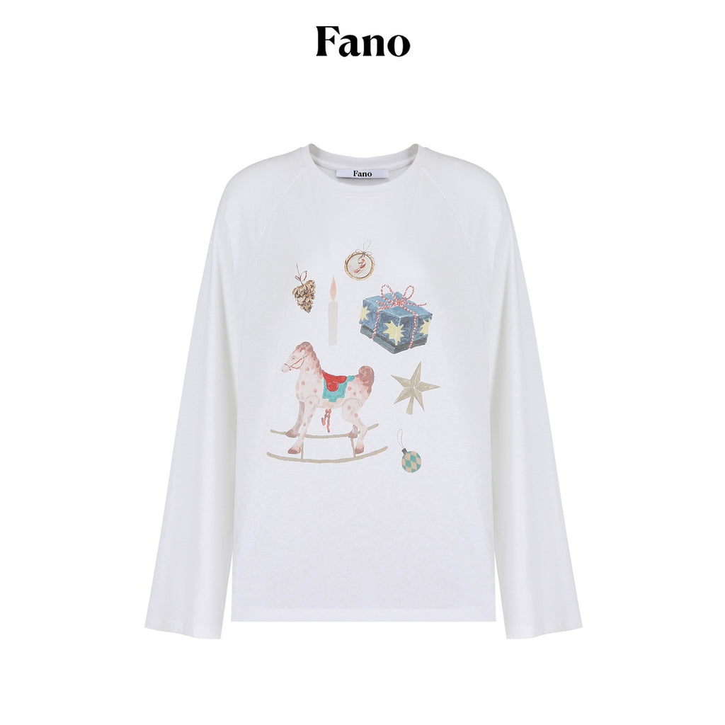fano_Cotton_Blend_Printed_Crewneck_Loose_Fit_Women_White_Long_Sleeve_T-Shirts_MISSTT