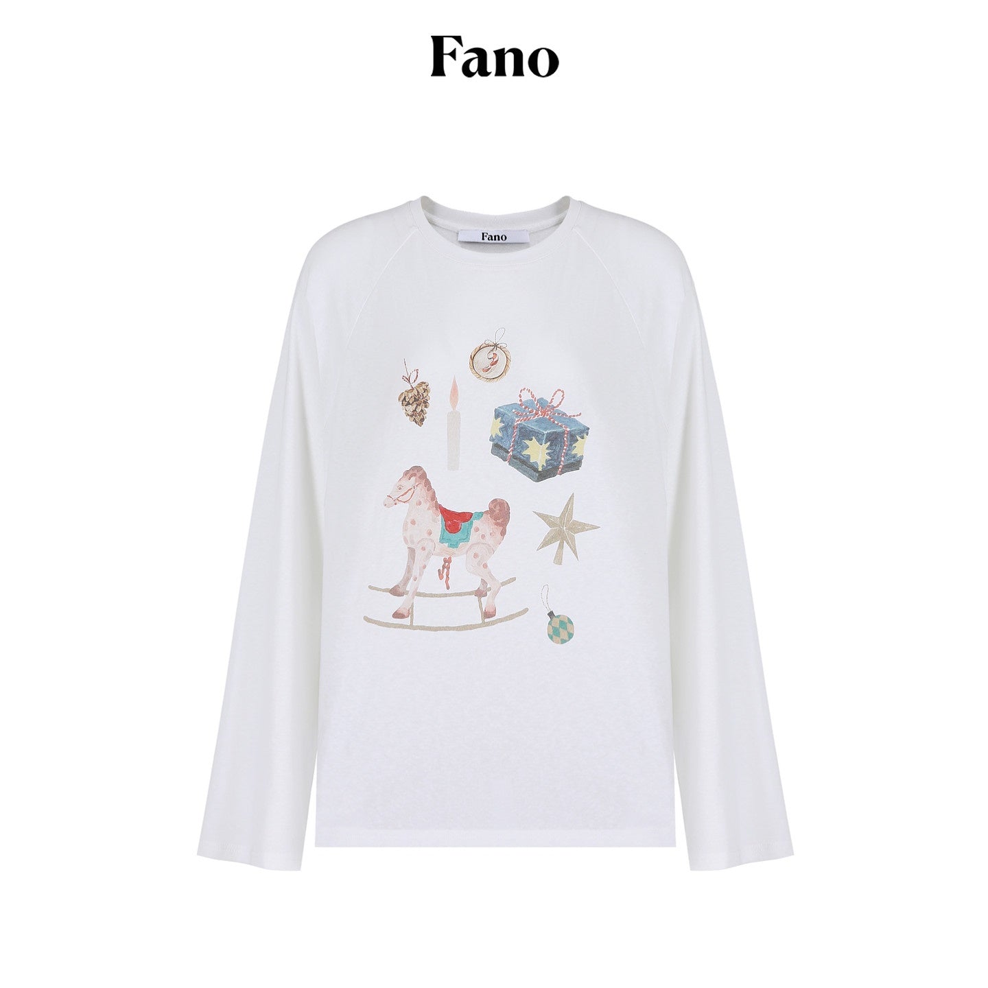 fano_Cotton_Blend_Printed_Crewneck_Loose_Fit_Women_White_Long_Sleeve_T-Shirts_MISSTT