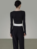 unspoken Belted Natural Waist Minimal Office Chic Deep Gray Women Wide Leg Pants