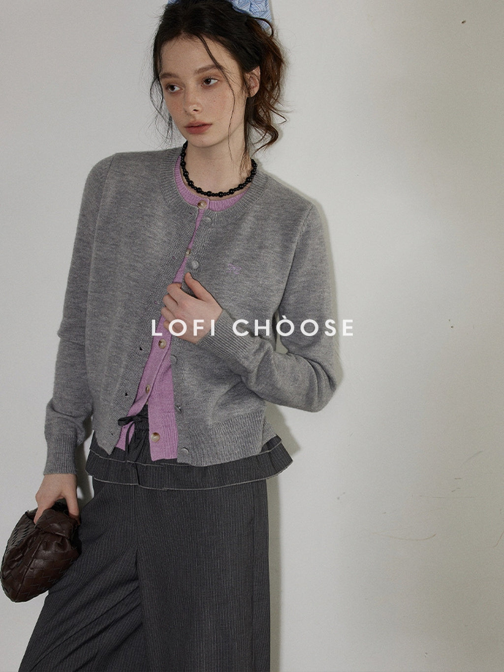 Lofi choose Cozy Lightweight Loose Fit Long Sleeve Office Women Knitwear Cardigans