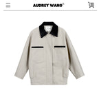 audreyyang_Lightweight_Casual_Long_Sleeve_Women_Nylon_Cotton_Light_Gray_Bomber_Jackets_MISSTT