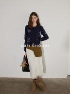Lofi choose Soft Acrylic Blend Embroidered Classic Fit Round Neck Office Knitwear Cardigans
