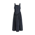 unspoken_Minimalist_Pleated_Cinched_Waist_Cotton_A_Line_Strap_Dress_Women_Maxi_Dresses_MISSTT
